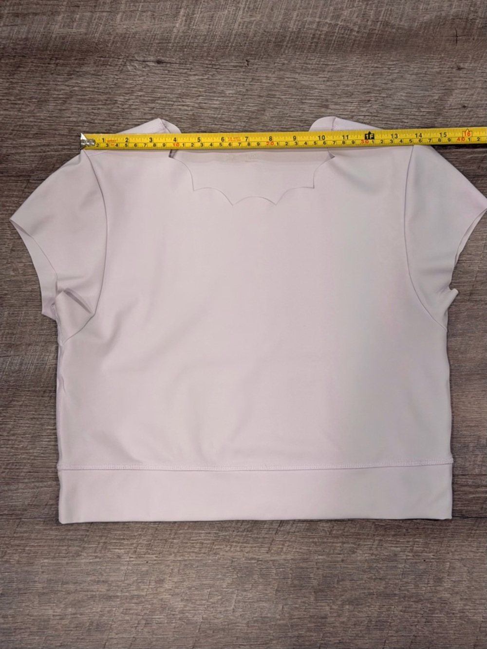 OFFLINE By Aerie Goals Scallop Tee in Lilac Ice, size Large. - Picture 8 of 8